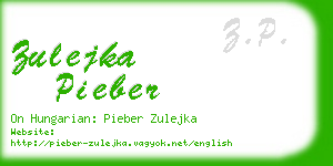 zulejka pieber business card